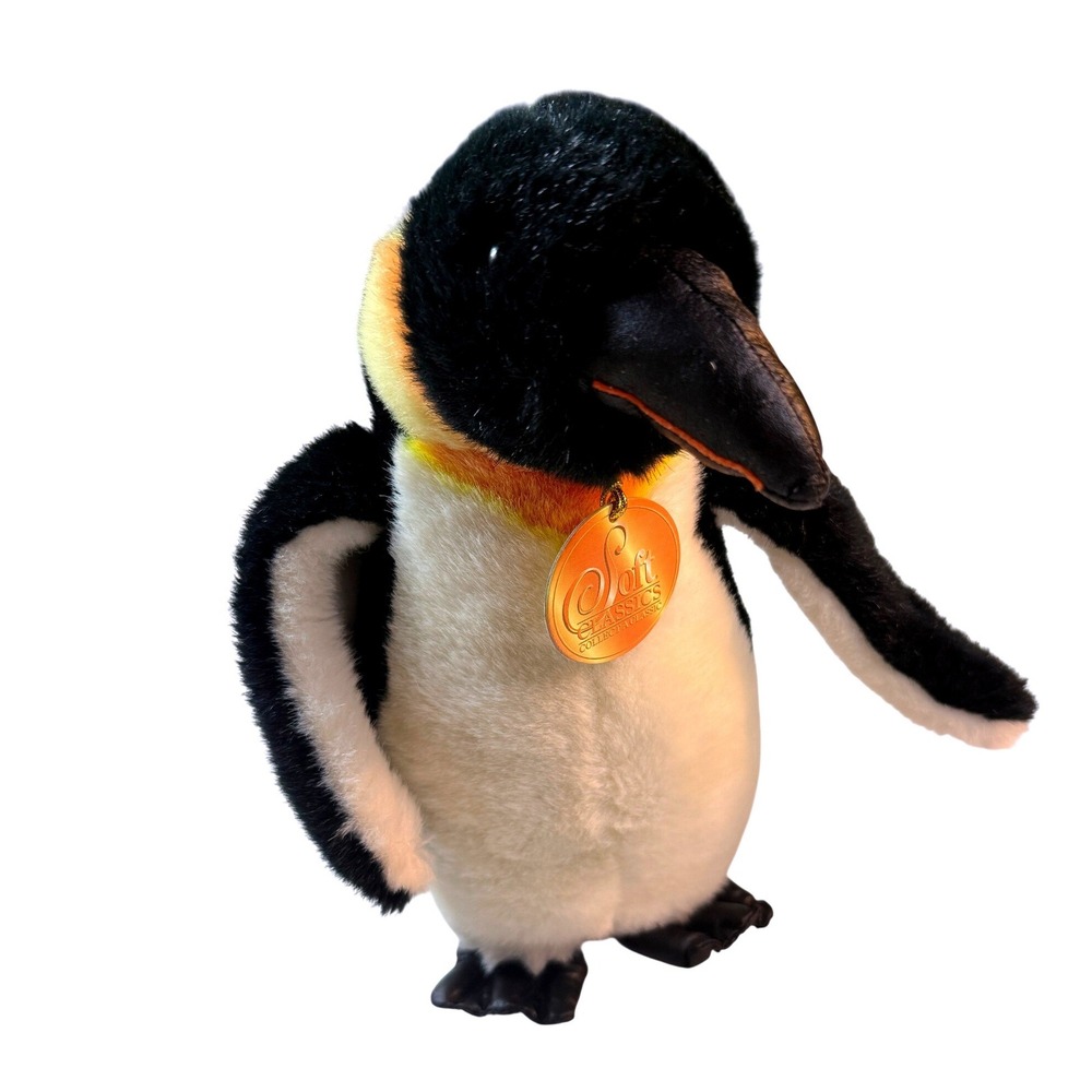 Vintage 1995 Soft Classics Emperor Penguin Plush Stuffed Animal Tagged 12"